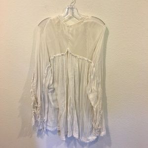 Free People Sweaters - Free People cream fringe sweater Free People Sweaters - Free People cream fringe sweater